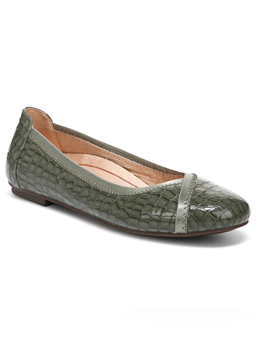 VIONIC CAROLL Embossed Crocodile Ballet Flats